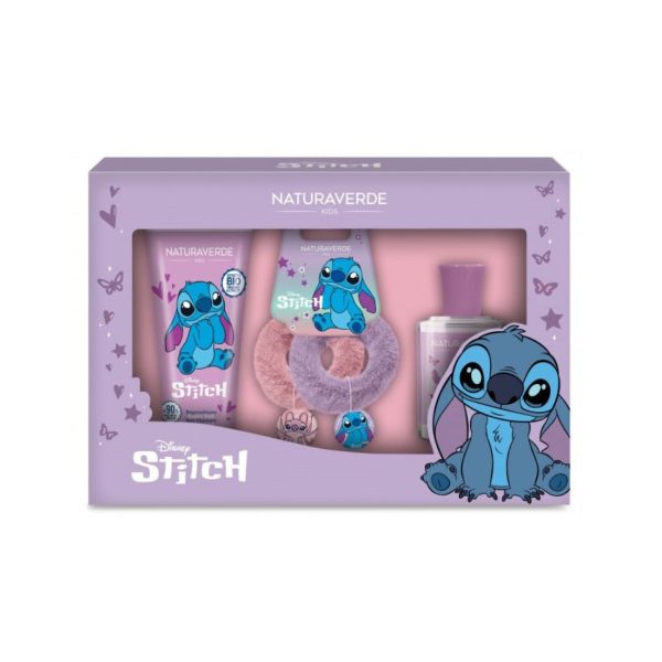 Coffret Disney  –  Stitch  – Bagnoschiuma 100ml – Elastici Capelli – Edt 30 Ml