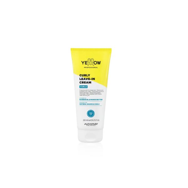 Yellow Alfaparf Curls Leave-in Cream 200 Ml Crema Definente Per Capelli Ricci E Mossi
