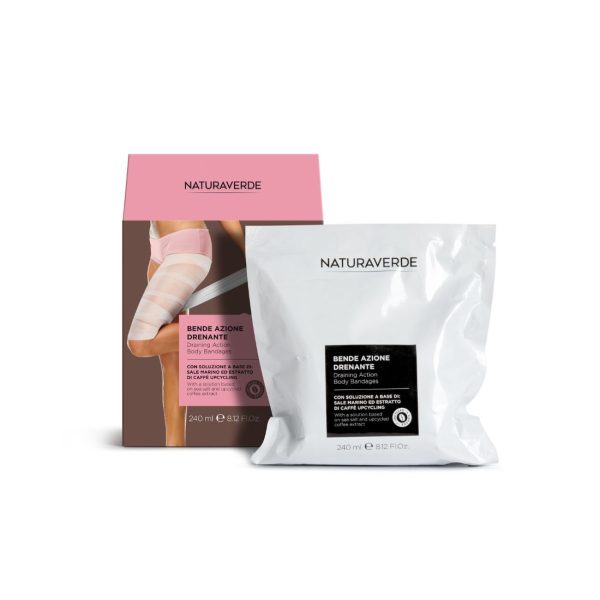 Naturaverde – Set Bende Azione Drenante 2 Bende Monouso – 1 Perizoma Monouso – 1 Pantalone In Cartene