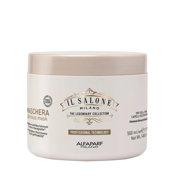 Salone Milano Glorious Mask 500ml Trattamento Capelli Professionale Per Idratazione E Nutrimento