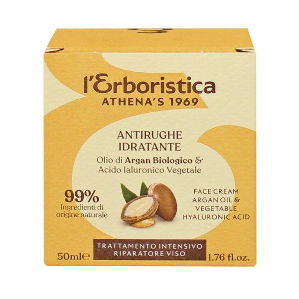 Crema Viso – Antirughe Idratante – Olio Di Argan Biologico & Acido Ialuronico Vegetale