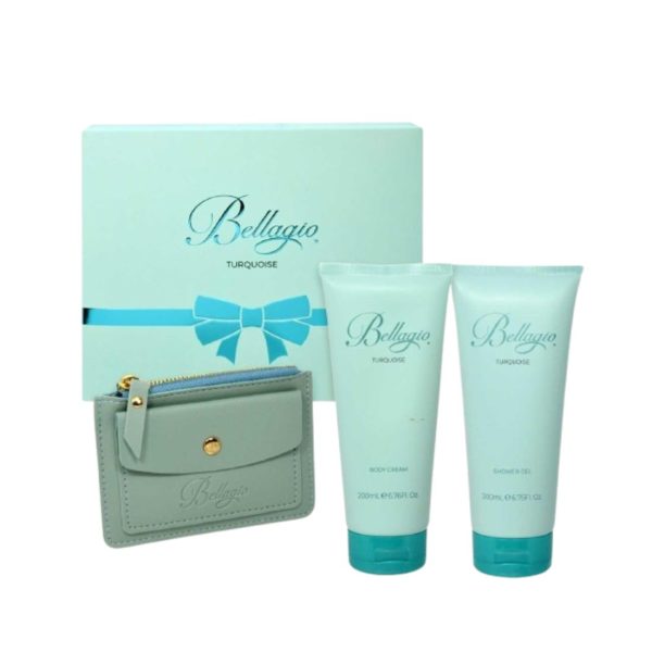 Bellaggio – Coffret – Turquoise – Body Cream , Portamonete & Shower Gel