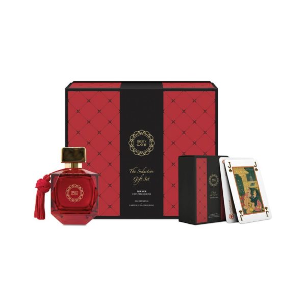 Coffret Sexy Gate – The Seductive Box Femme – Pheromone Parfum 100ml & Kamasutra Playing Cards