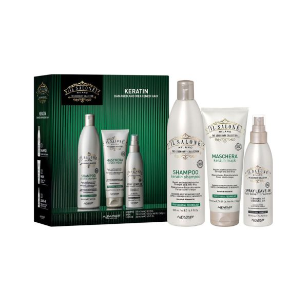 Il Salone Milano Keratin Kit Shampoo 500 Ml + Maschera 250 Ml + Leave-in 200 Ml
