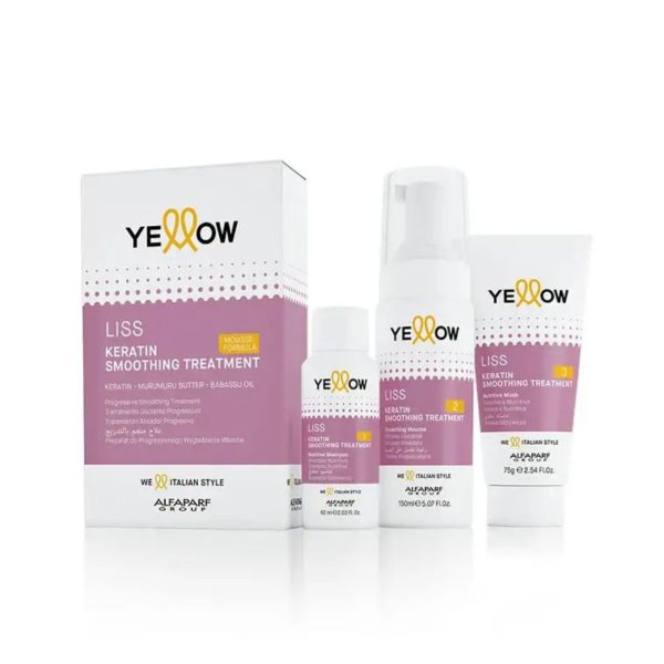 Yellow Alfaparf Liss Keratin Smoothing Treatment 285ml Trattamento Lisciante E Riparante Per Capelli Crespi