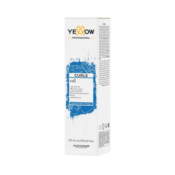 Yellow Alfaparf Curls Oil 125ml Olio Nutriente Per Capelli Ricci E Mossi
