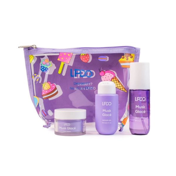 Lpdo – Pochette Musk Glacè Body Spray 90ml  – Shower Gel 90ml – Body Cream 50ml