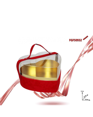 SCATOLA A CUORE PLASTICA E VELLUTO ROSSO