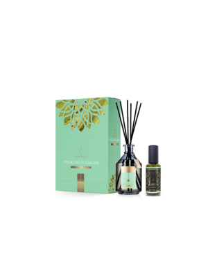 ROMOOI - PISTACHIO PLEASURE - COFFRET 2026 REED DIFFUSER 200ML + SPRAY HOME 100ML