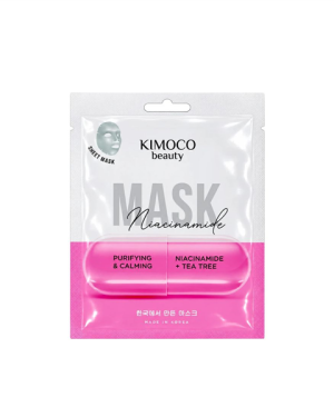 KIMOCO - MASK NIACINAMIDE - MASCHERA IN TESSUTO CON NIACINAMIDE ED ESTRATTI DI ALBERO DEL TÈ